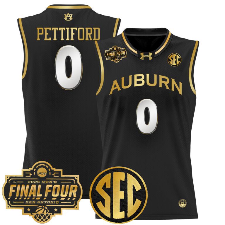 Men Auburn Tigers black Custom 2025 Final Four Patch Lightweight  NCAA Jerseys->customized ncaa jersey->Custom Jersey